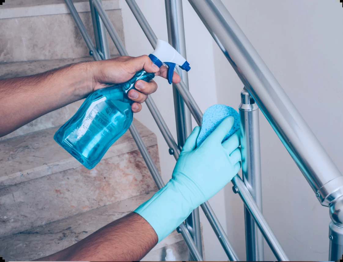 Rough clean phase of post-construction cleaning in Charlotte, NC